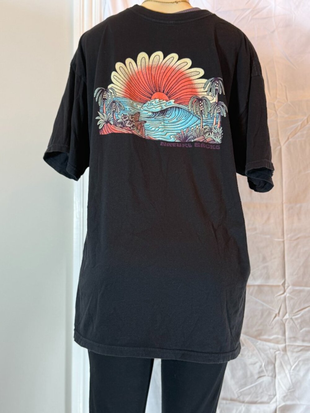 Naturebacks Sunset Waves at the Beach Tshirt Adult XL